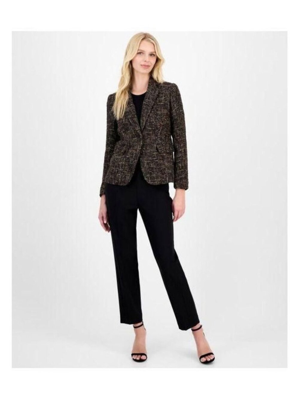 Anne Klein Tweed Notch-Collar Size 2 - 1781